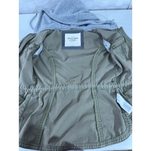 "Abercrombie & Fitch"Women's Rugged Jacket SZ M Hooded Preppy Bella Swan Tomboy - Picture 7 of 11